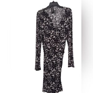 INC International Concepts Black and White Animal Print Dress
